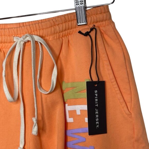 SPIRIT JERSEY | NWT Orange Unisex Shorts New York Pastel | Size XS - Picture 3 of 9
